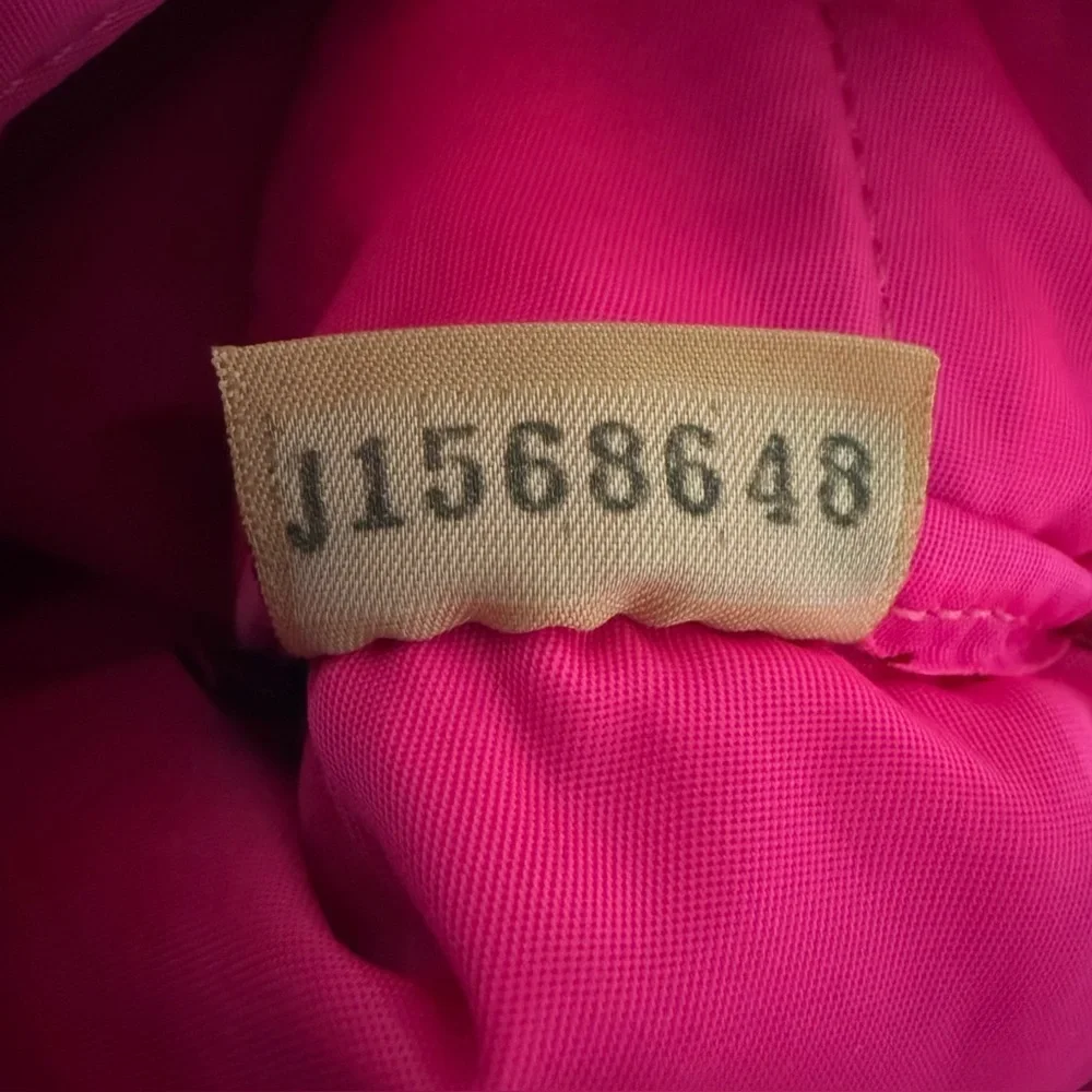 Dooney & Bourke Black‎ Nylon Small Crossbody Bag Hot pink inside 3 zip pockets